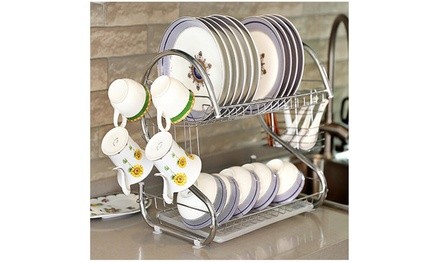 Home Basics Dish Drainer Drying Rack