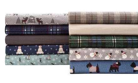 100% Cotton Wexley Home Flannel Sheet Set (3- or 4-Piece)