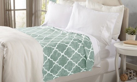 Great Bay Home Ultra Plush Printed Bed Blanket