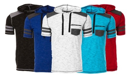 Vertical Sport Men's Hooded Fashion T-Shirt (2-Pack; S-2XL)