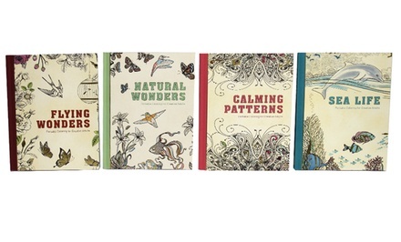 Hardcover Adult Coloring Book Collection (4-Piece)