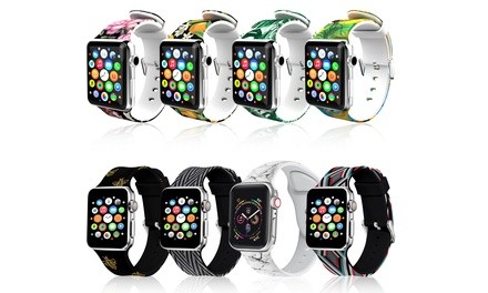 Printed Silicone Band for Apple Watch Series 1, 2, 3, 4, and 5