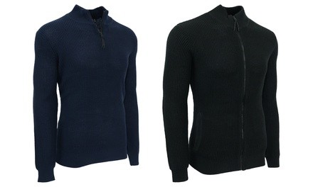 Kenneth Cole New York Men's Mock Neck Zip Sweater (M-XL)