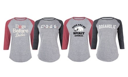 Instant Message: Crazy Dog Mom Women's Raglan