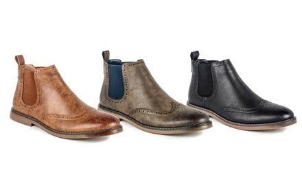 Gino Vitale Men's Pull-on Chelsea Boots