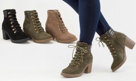 Olive Street Farrow Cushion Heel Comfort Bootie (Up To Size 11) | Groupon Exclusive