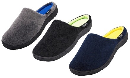 Norty Men's Slip-On Memory Foam Clog Slippers