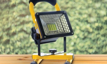 Water-Resistant Heavy Duty Rechargeable LED Flood Light with USB Ports