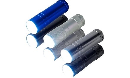 Whetstone Aluminum 9-LED Flashlights with Batteries (6 Pack)