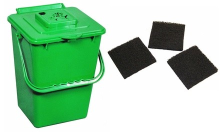 Eco2000 Compost Bin with Replacement Carbon Filter Set (5-Piece)