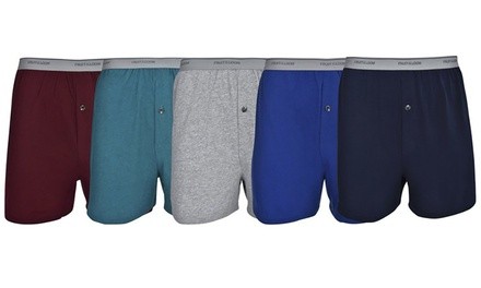 Fruit of the Loom Men's Colorful Soft Knit Boxers (5-Pack)