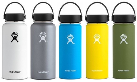 Hydro Flask Wide Mouth Water Bottle with Flex Cap (18, 32, or 40 Oz.)