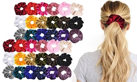 18- or 36-Piece Hair Scrunchies Velvet Elastic Hair Bands Scrunchy Hair Ties