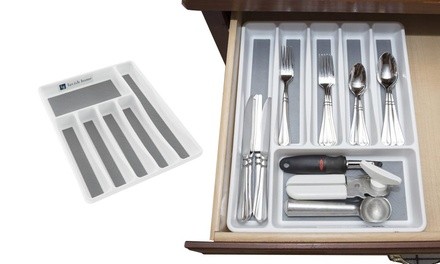 Lavish Home Silverware Drawer Organizer Tray