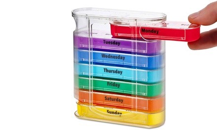 MEDca Weekly Pill Organizer with Stackable Compartments