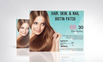 Premium Hair, Skin, and Nail Biotin Patches (1-, 2-, or 3-Pack)