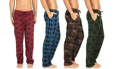 Men's Soft Micro Fleece Pajama Pants (4-Pack)