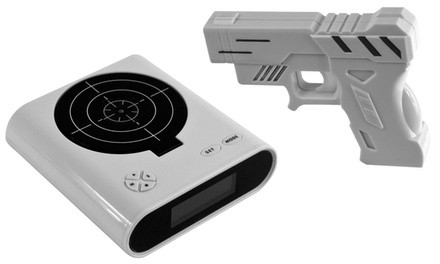 Blaster and Target Recordable Alarm Clock