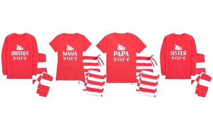 Nap Chat Red Stripe Elf Family Pajama Set