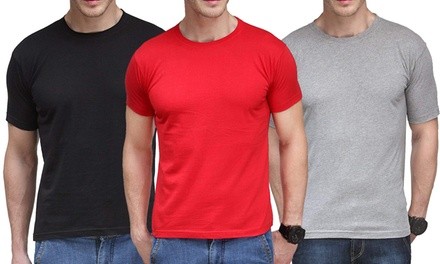 Men's Crew Neck T-Shirts (S-6X; 6-Pack)