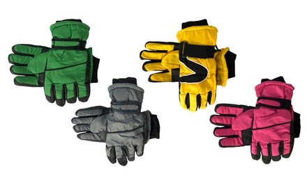 Insulated Winter Waterproof Windproof Ski Gloves for Kids-Boys and Girls (7-12 yr)
