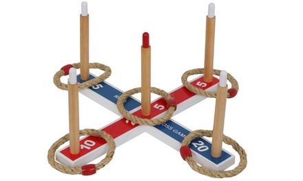 ZENY Family Rope Ring Toss Game with Compact Carry Case