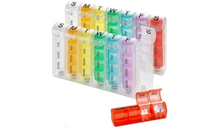 MEDca 7-Day Pill Organizer with Detachable Case (2-Pack)