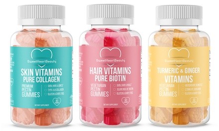 Premium Biotin, Collagen and Turmeric Ginger Gummies (1 or 3-Pack)