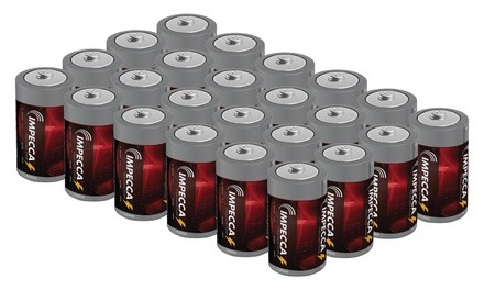 Impecca Platinum Alkaline D Batteries Bundle (24-Pack)