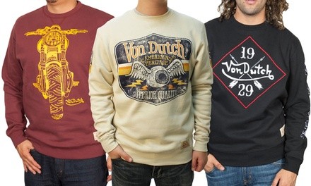 Von Dutch Men's Pullover Long Sleeve Sweatshirt (S-3XL)