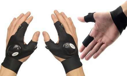 Multipurpose and Camping Gloves with LED Flashlights