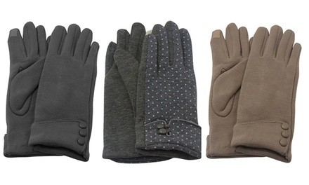 Women's Touchscreen-Compatible Fleece Gloves