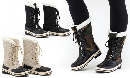 Sociology Women's Fable Lace Front Weather Boots | Groupon Exclusive