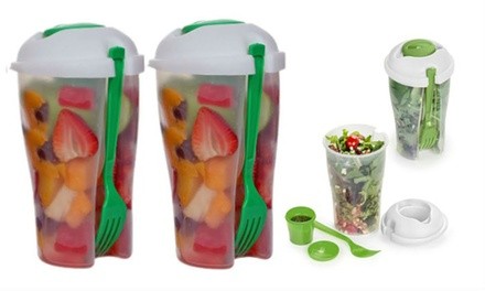 Lunch To Go Salad Container Cups (2- or 4-Pack)