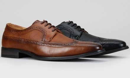 Vincent Cavallo Men's Brogue Lace-Up Dress Shoes