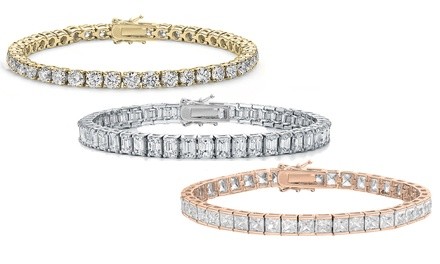 Crystal Tennis Bracelet Collection made with Swarovski Elements (Multiple Options Available)