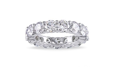 11 CTTW Cubic Zirconia Eternity Band in Sterling Silver by Elements of Love