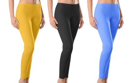 Women's Microfiber Fleece Thermal Underwear Leggings. Plus Sizes Available.