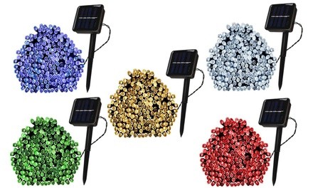 100 LED Solar-Powered Christmas Fairy String Lights (1-, 2-, or 4-Pack)