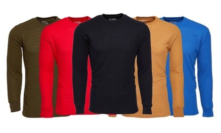 2 Pack Vertical Sport Men's Waffle-Knit Thermal Shirts (S-2XL)
