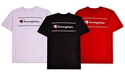 Champion Men's Big and Tall Short-Sleeve Classic Logo Frame Tee (2XL–4XLT)