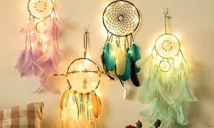 Handmade Dreamcatcher Light-Up LED Hanging Wall Decor