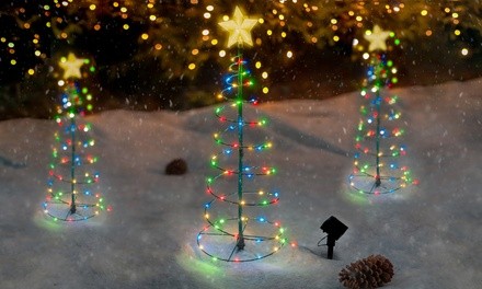 Touch Of ECO Solar LED Metal Christmas Tree Decoration (1, 2, 4-Pack)