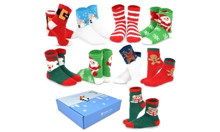 TeeHee Women's Winter Crew Fun Socks (9 Pairs) with Gift Box