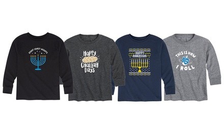 Instant Message: Kids Hanukkah Long Sleeve Tees