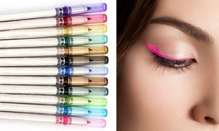 Cosmetic Vivid Eyeliner Pencils (12-Pack)