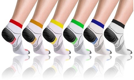 Ankle-Length Graduated Compression Socks (6-Pack)