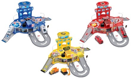 World Tech Toys Diecast Construction, Fire Station, or Police Cruisers Playset (31-Piece)