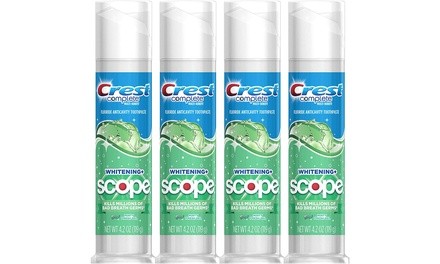 Crest Complete Whitening Scope Minty Fresh Toothpaste (4.2 Oz.; 2- or 4-Pack)
