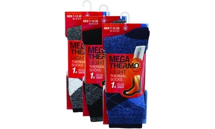 Men's Mega Thermo Light Thermal Socks (3-Pack)